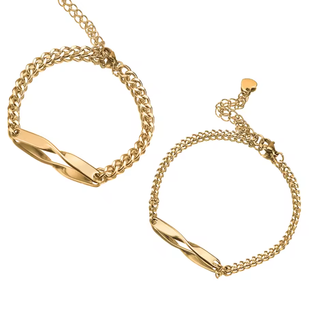 Pulseras talladas con fecha y nombre