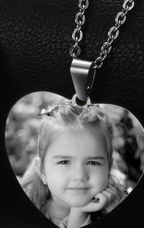 Collar corazón personalizado foto/texto