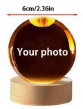 Bola cristal con base led personalizada
