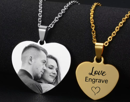 Collar corazón personalizado foto/texto