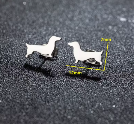 Pendientes perro salchicha