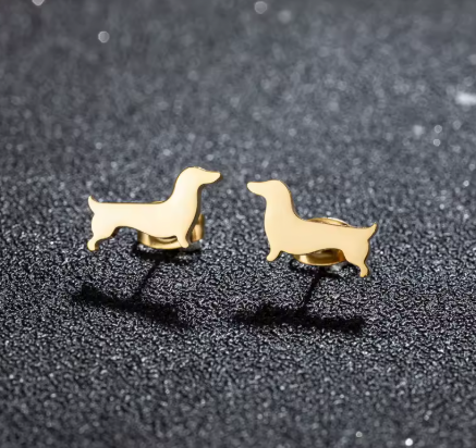 Pendientes perro salchicha