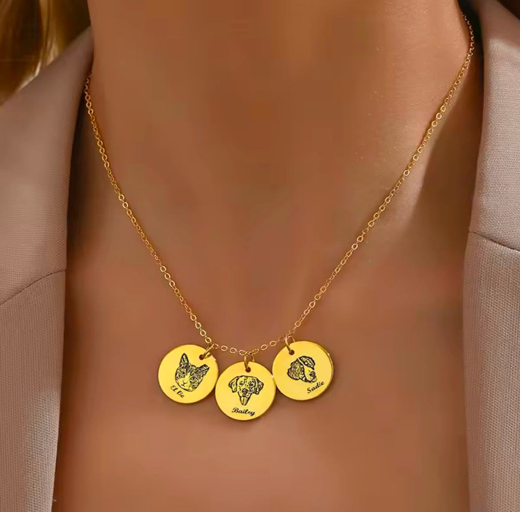 Collar circular personalizado Foto/Texto
