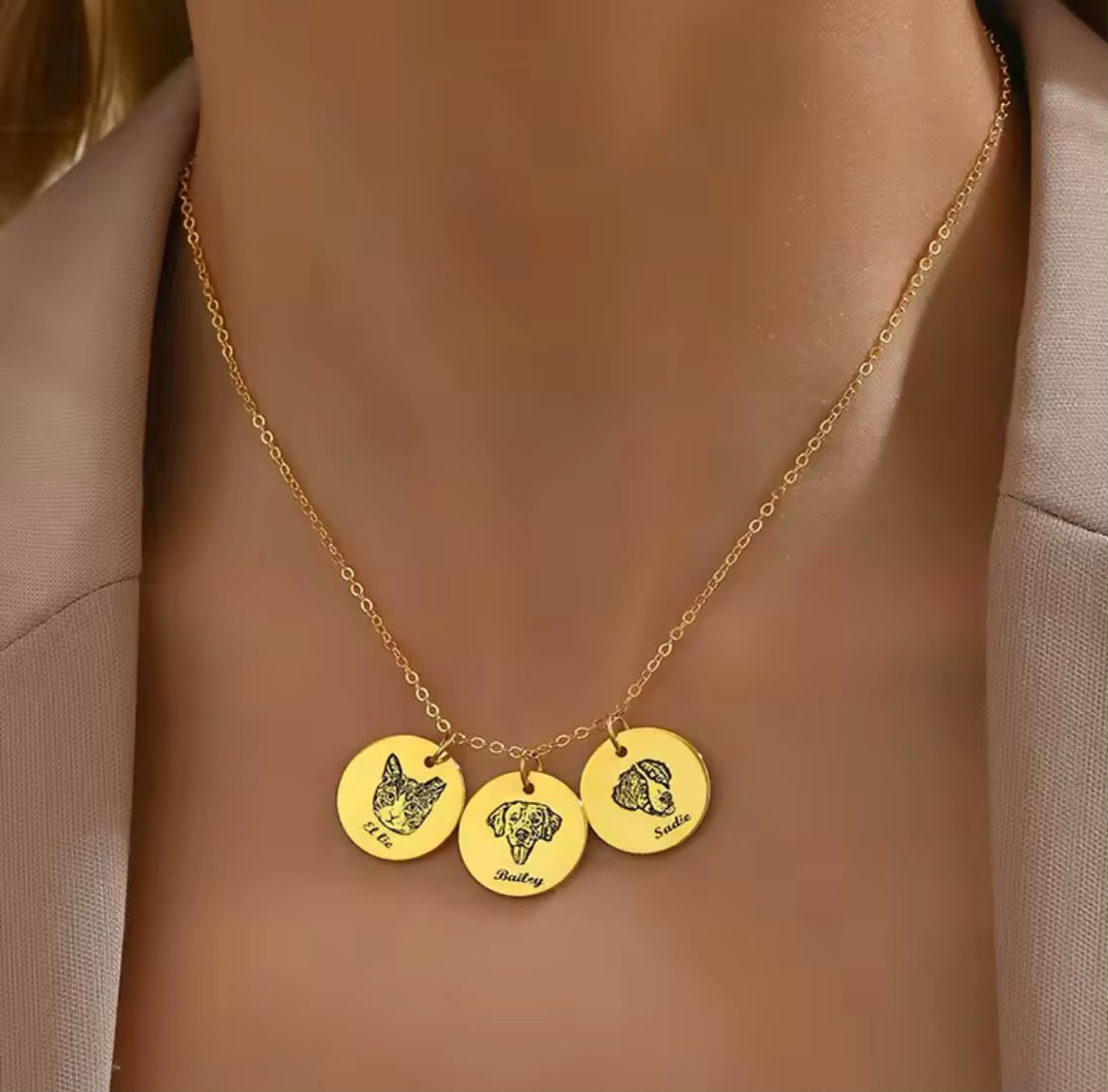 Collar circular personalizado Foto/Texto